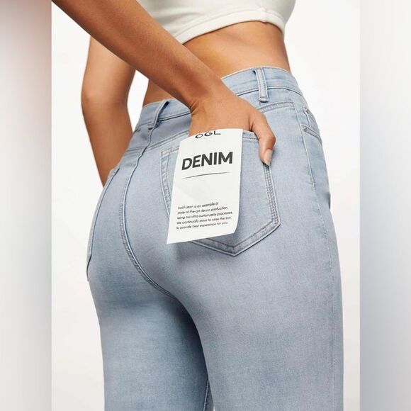 OGL Women's Light Blue Straight Leg Jeans - Picture 4 of 9